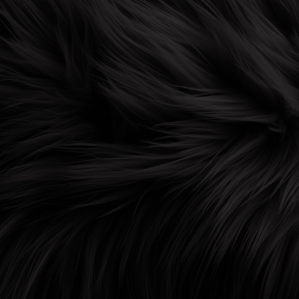 Faux Fur Fabric Squares | Black - FabricLA.com