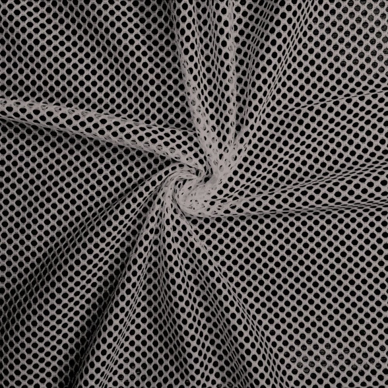 Athletic King Mesh fabric in Silver, sold by the yard