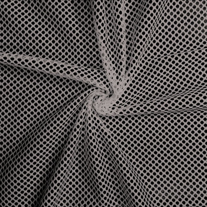 Athletic King Mesh fabric in Silver, sold by the yard