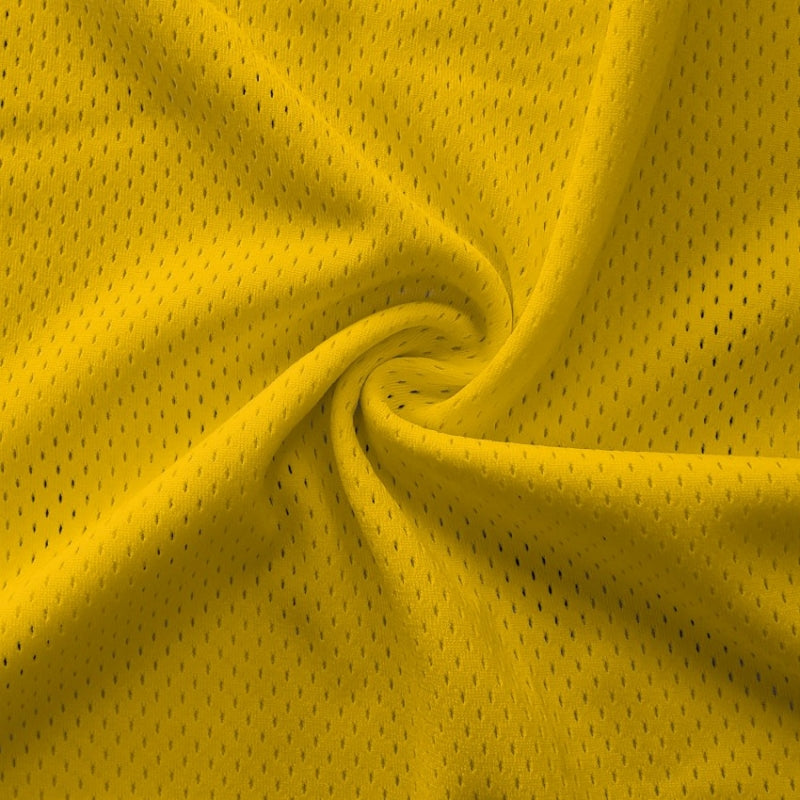 Athletic Pro Mesh Jersey fabric in Gold, sold by the yard