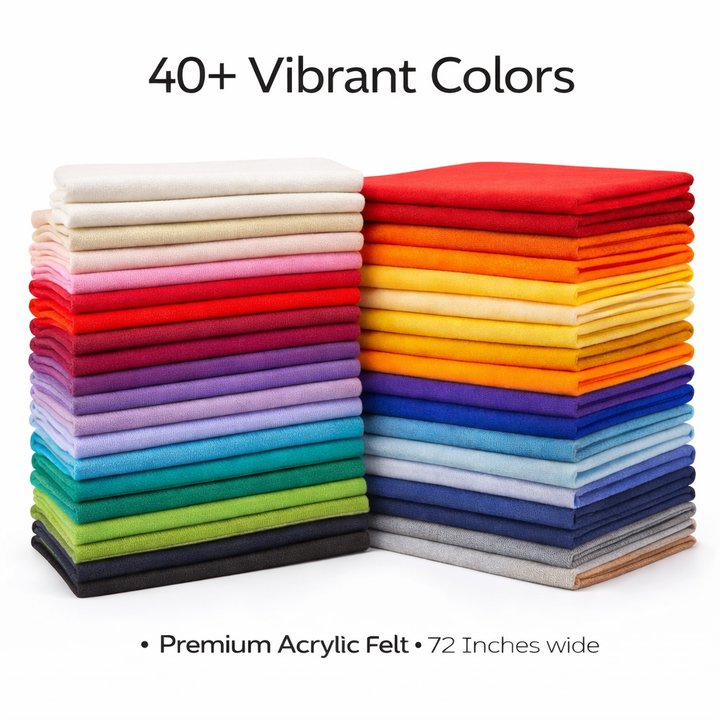 Light Orange Acrylic Felt Fabric 1.6mm – 72" Wide, 160 GSM | By the Yard | FabricLA