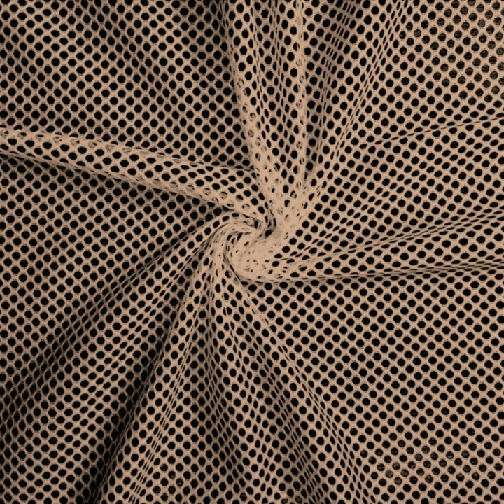 Athletic King Mesh fabric in Khaki, sold by the yard