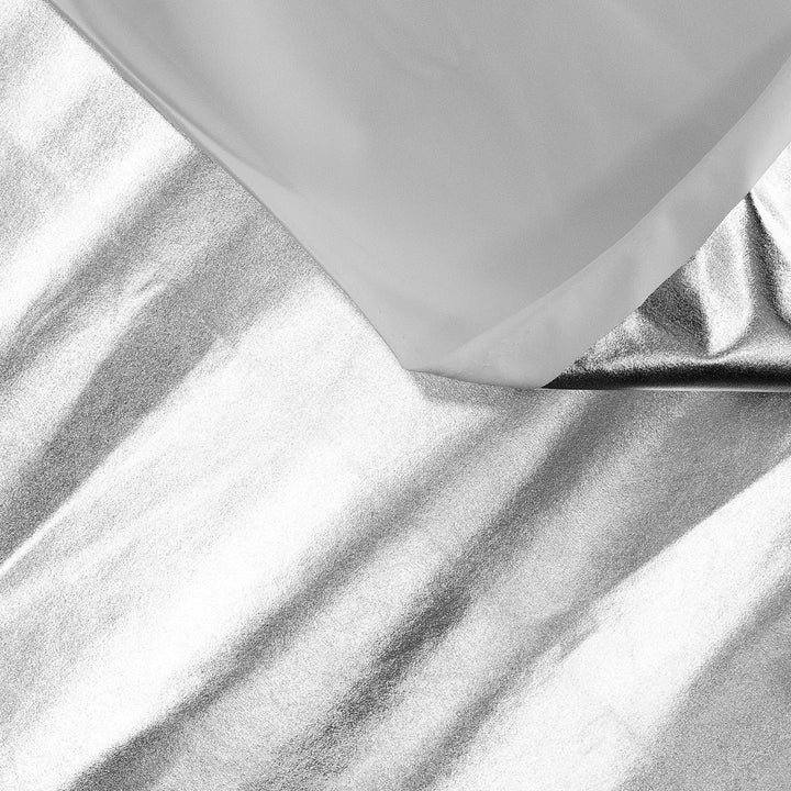 FabricLA Nylon Spandex Swimwear Tricot Fabric | Silver Iridescent