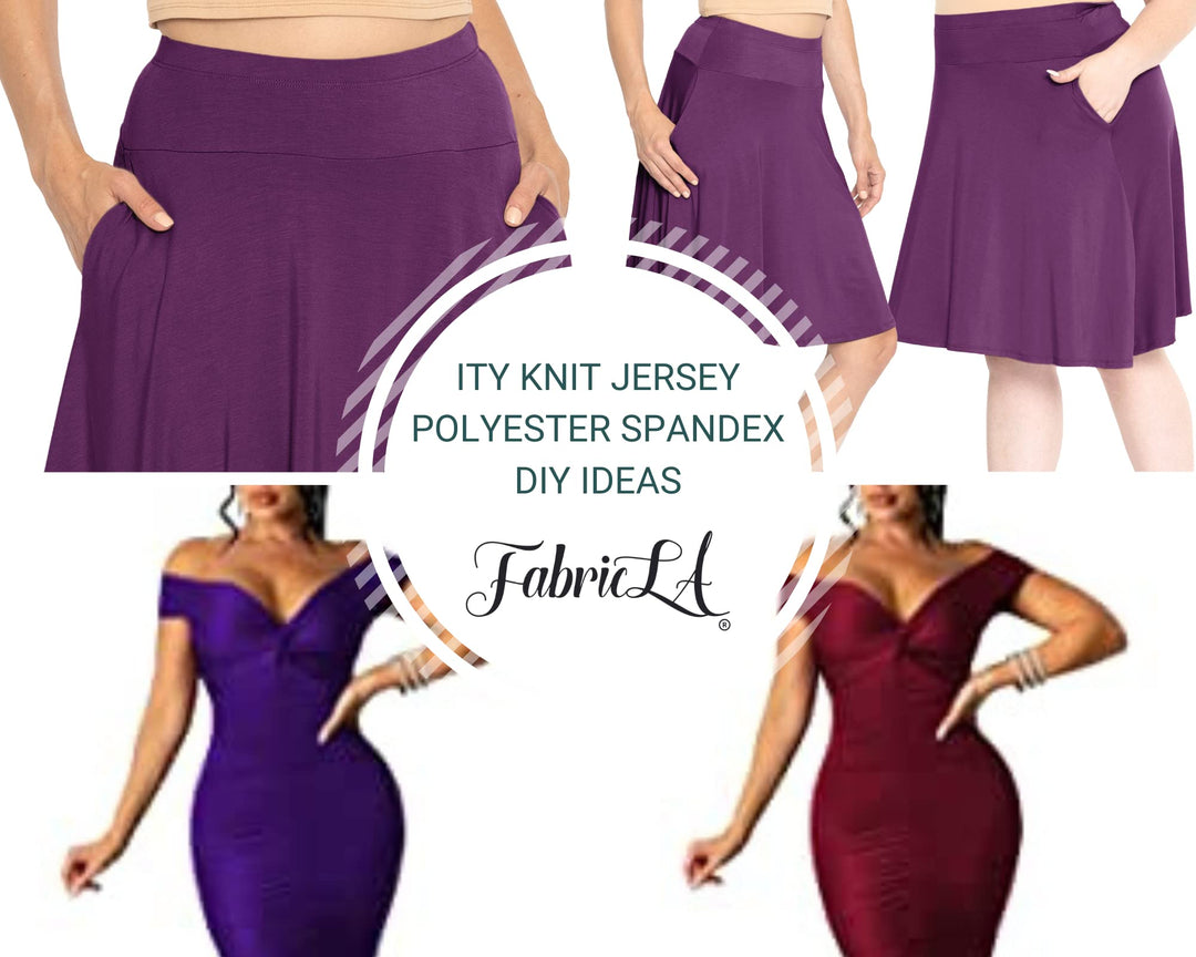 ITY Polyester Spandex Fabric | Royal Blue