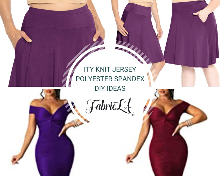 ITY Polyester Spandex Fabric | Royal Blue