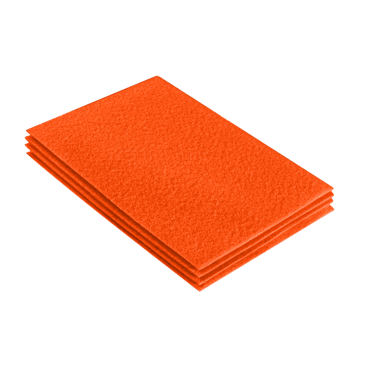 Acrylic Felt 9"X12" Sheet Packs | Light Orange - FabricLA.com