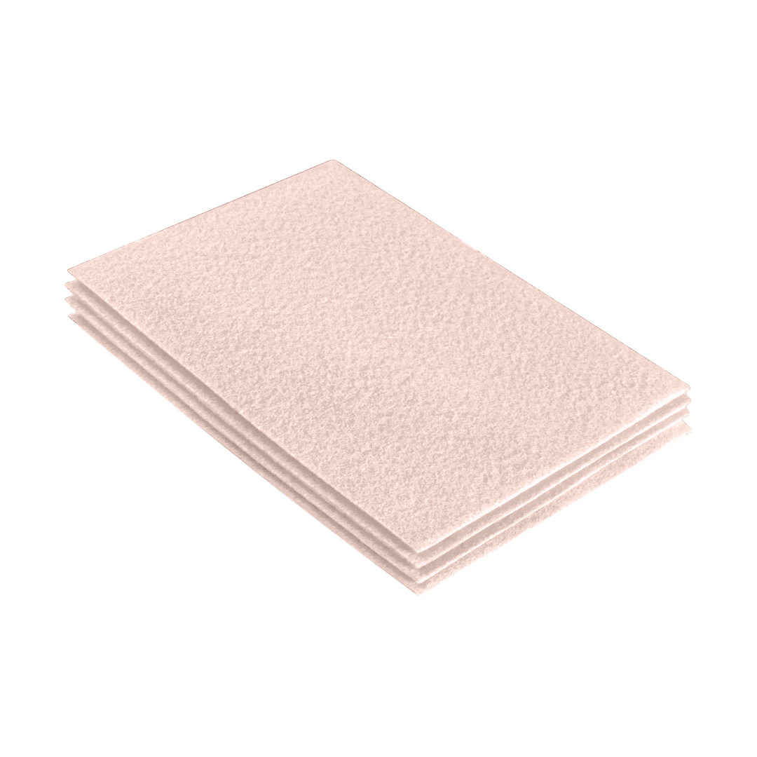 Acrylic Felt 9"X12" Sheet Packs | Ivory - FabricLA.com