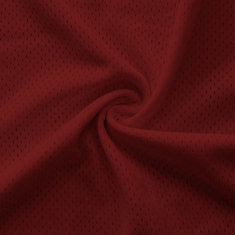 Athletic Pro Mesh Jersey fabric in Cardinal, sold by the yard