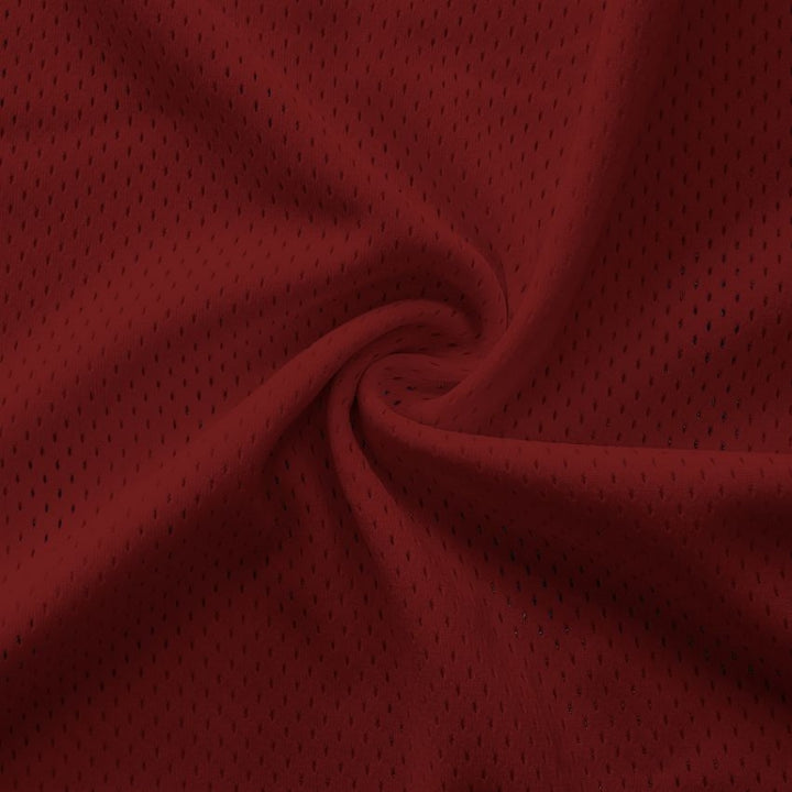 Athletic Pro Mesh Jersey fabric in Cardinal, sold by the yard