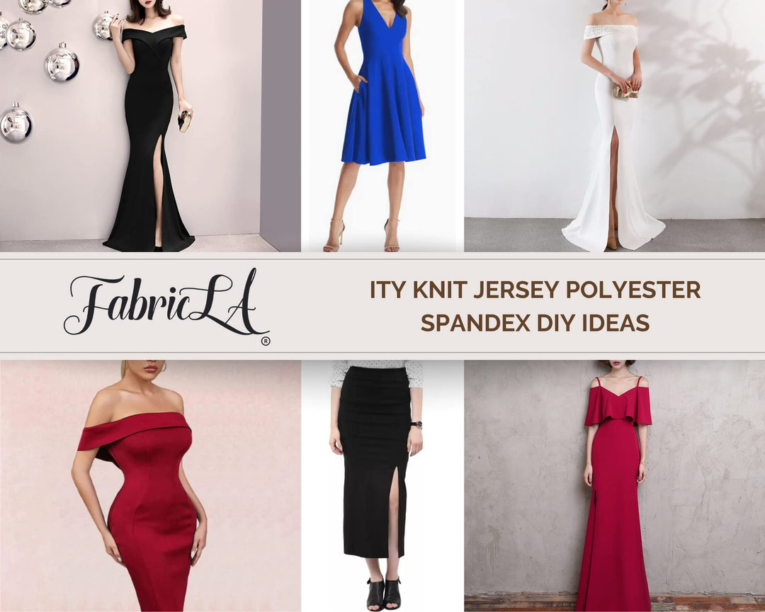 ITY Polyester Spandex Fabric | Royal Blue