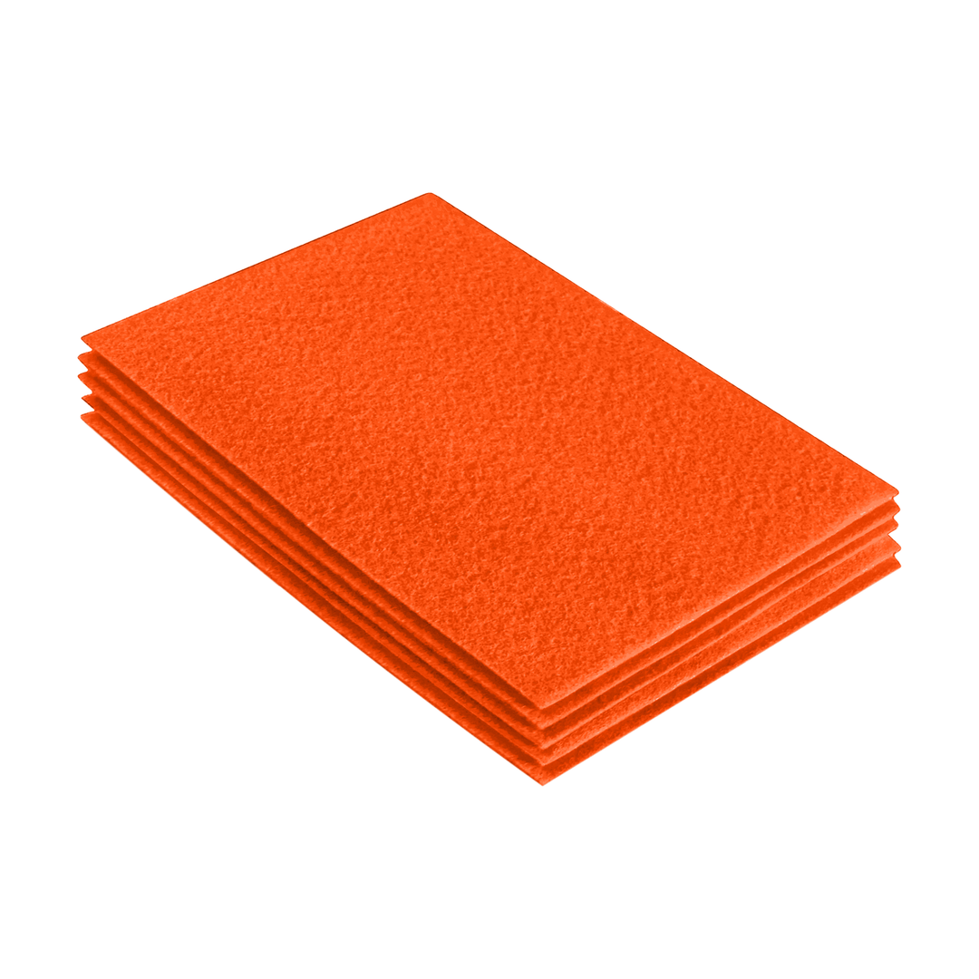 Acrylic Felt 9"X12" Sheet Packs | Light Orange - FabricLA.com