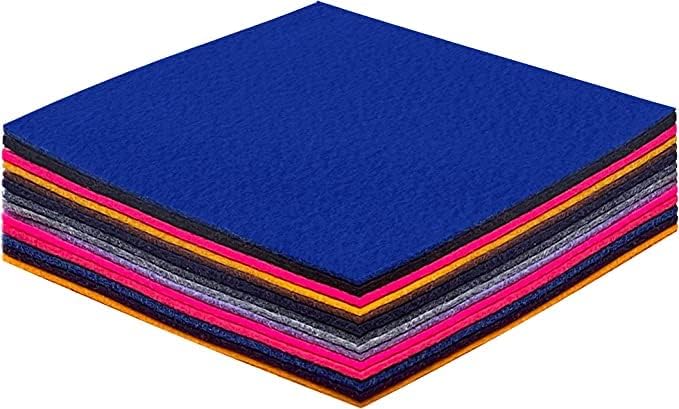 FabricLA 100% Acrylic Felt Fabric - Pre-Cut | 12x12 Inches | 14 Pieces| Multi-Colors - FabricLA.com