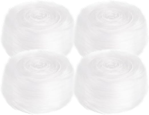 White Faux Fur Ribbon Trim 1" Wide, 6FT Long by FabricLA - Perfect for Crafting, Sewing & Christmas Decor, 4-Pack - FabricLA.com