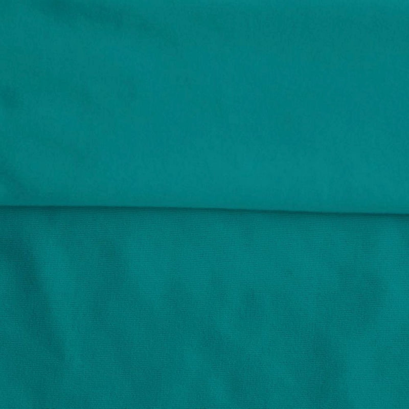Teal sweatshirt fleece swatch