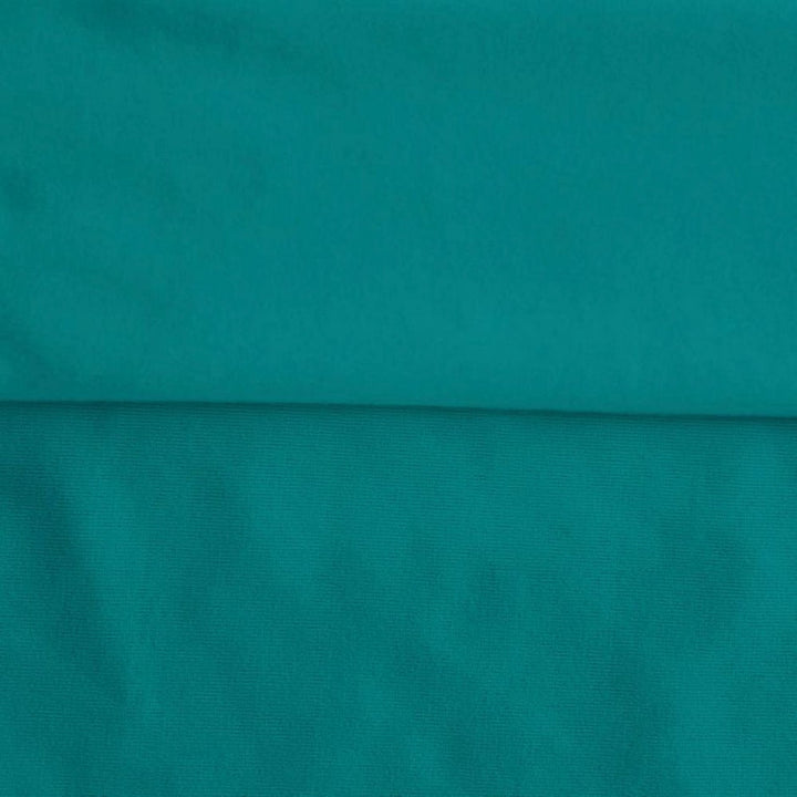 Teal sweatshirt fleece swatch
