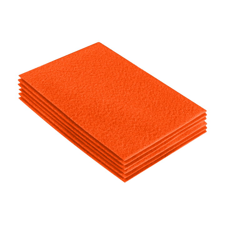 Acrylic Felt 9"X12" Sheet Packs | Light Orange - FabricLA.com