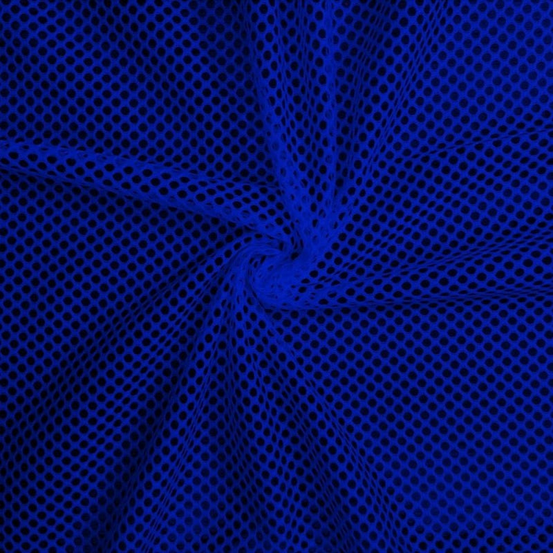 Athletic King Mesh fabric in Royal, sold by the yard