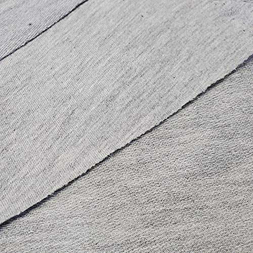 Cotton Spandex Stretch French Terry Fabric | Heather Gray