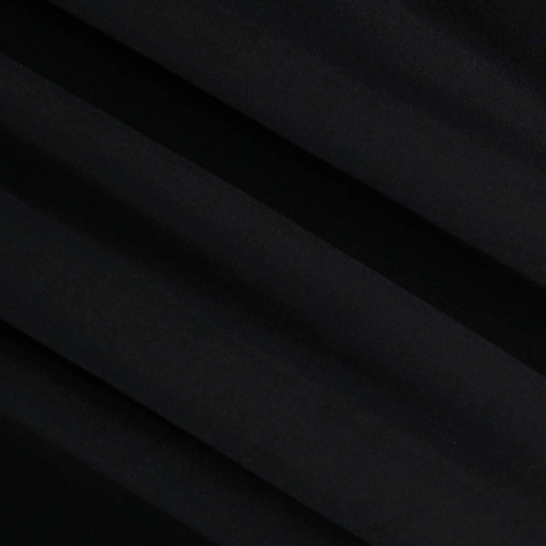 FabricLA DTY Tejido de punto de poliéster y spandex de doble cepillado | Negro 