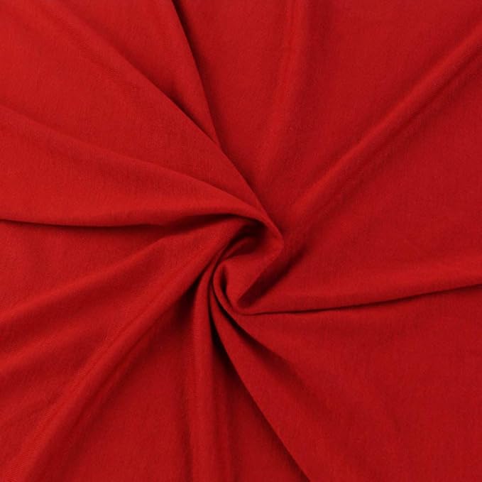 FabricLA 12oz Cotton Spandex Jersey Knit Fabric | Red