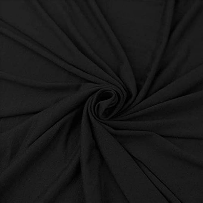 FabricLA 12oz Cotton Spandex Jersey Knit Fabric | Black