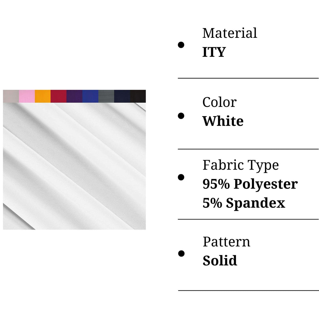 ITY Polyester Spandex Fabric | White