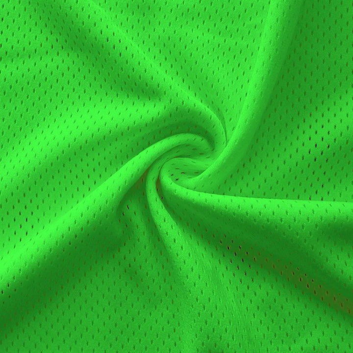 Athletic Pro Mesh Jersey fabric in Neon Green, sold by the yard