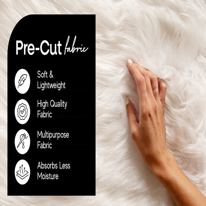 FabricLA Mohair Shaggy Faux Fur Fabric - Pre Cut Strips | Trim Ribbon | DIY Craft, Hobby, Costume, Decoration - Banana - FabricLA.com