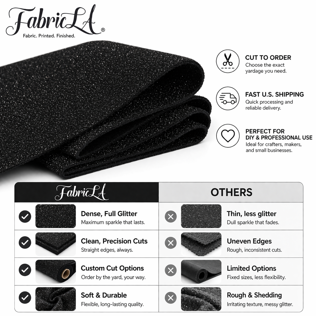 Tela de fieltro con purpurina cortada a medida | Encuentre el brillo perfecto para cualquier proyecto
