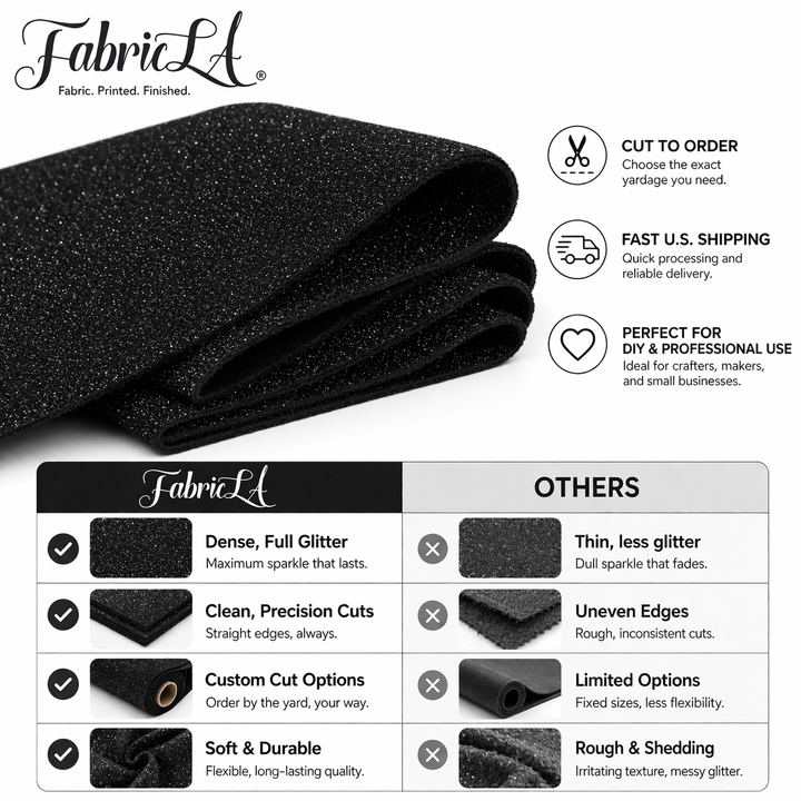 Tela de fieltro con purpurina cortada a medida | Encuentre el brillo perfecto para cualquier proyecto