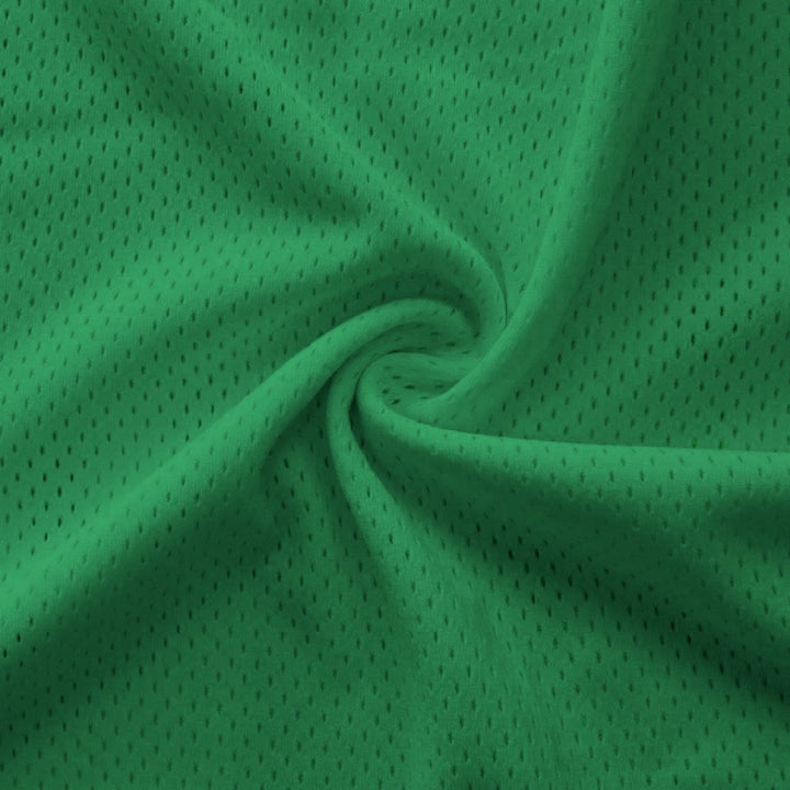 Athletic Pro Mesh Jersey fabric in Kelly Green, sold by the yard