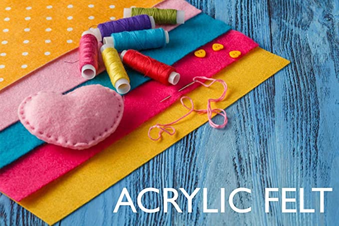 Acrylic Felt 9"X12" Sheet Packs | Heather Gray - FabricLA.com