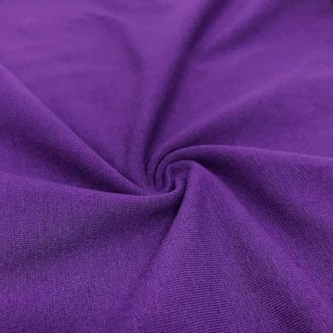 Purple cotton spandex jersey fabric