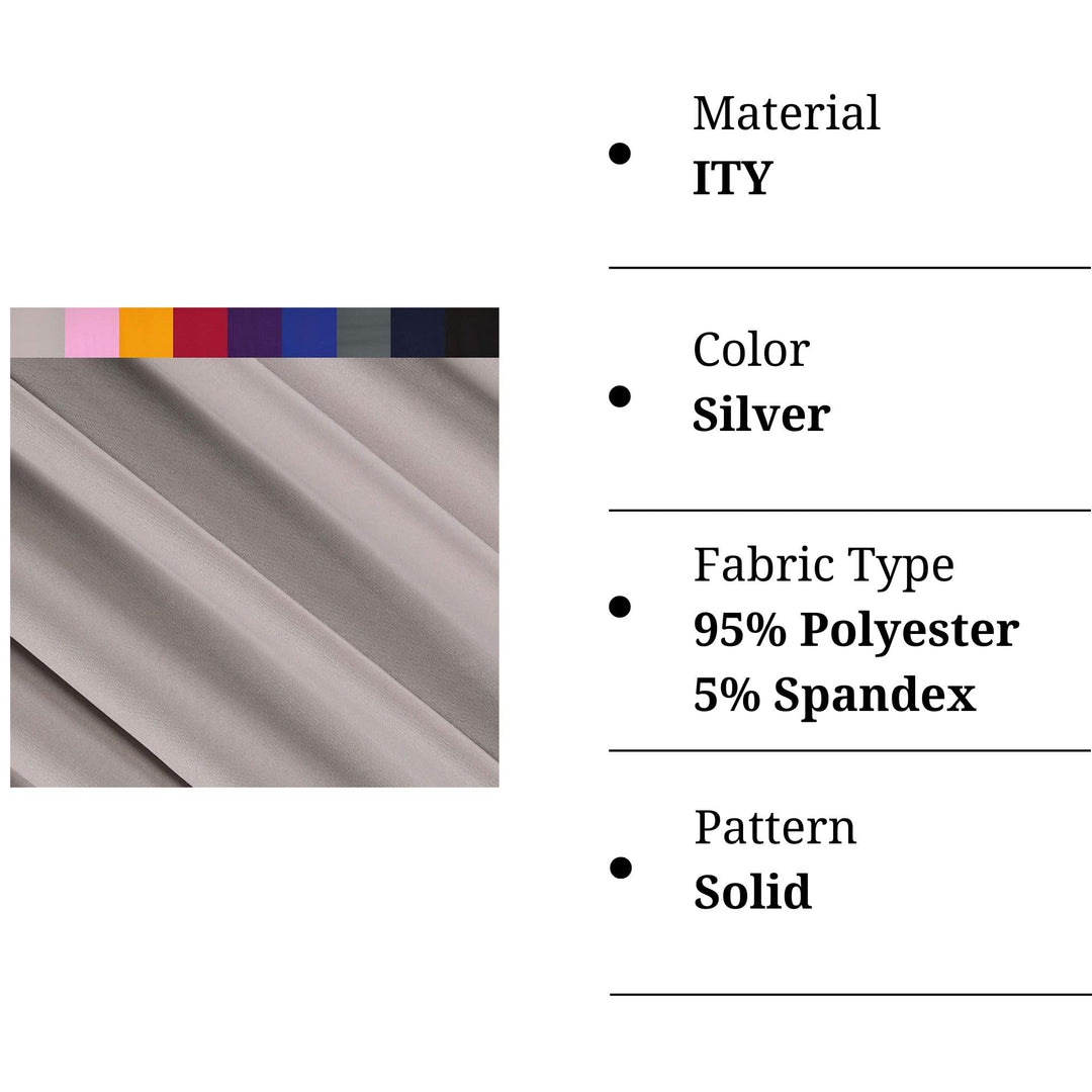 ITY Polyester Spandex Fabric | Silver