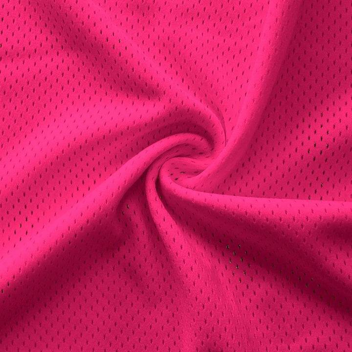 Athletic Pro Mesh Jersey fabric in Neon Pink, sold by the yard
