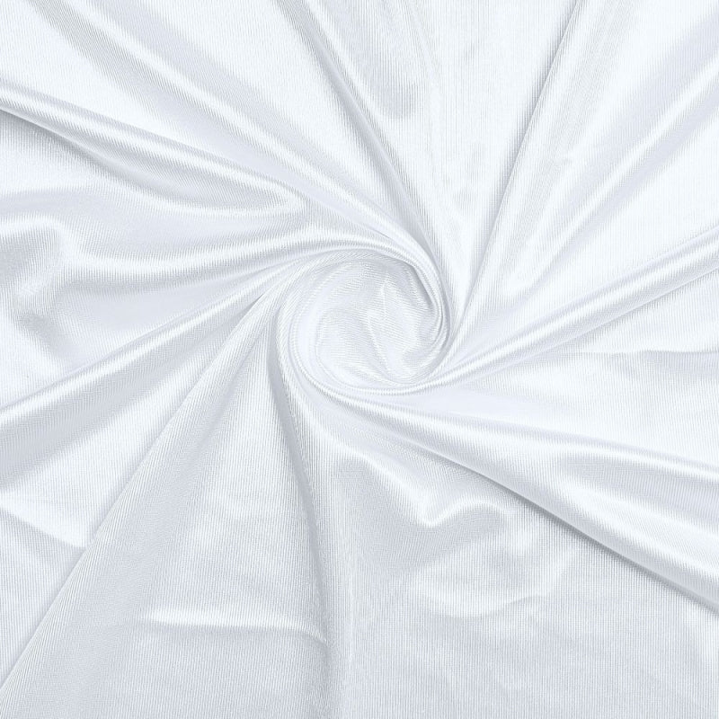Athletic Dazzle Polyester fabric in White, sold by the yard