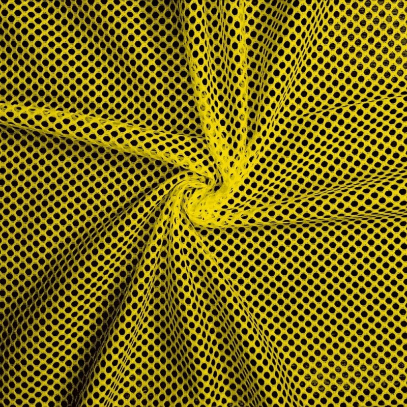 Athletic King Mesh fabric in Gold, sold by the yard