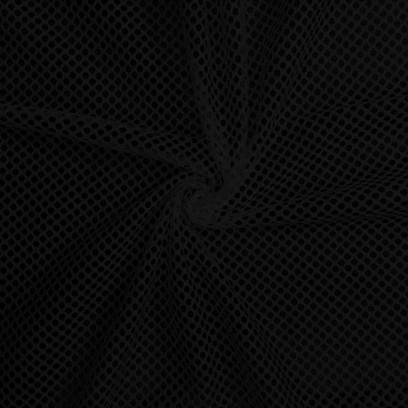Athletic King Mesh fabric in Black, sold by the yard