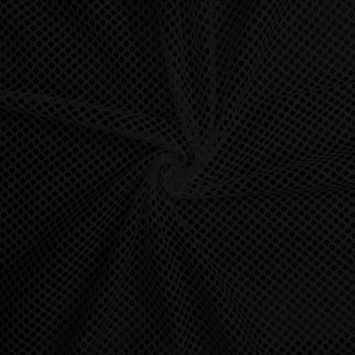 Athletic King Mesh fabric in Black, sold by the yard