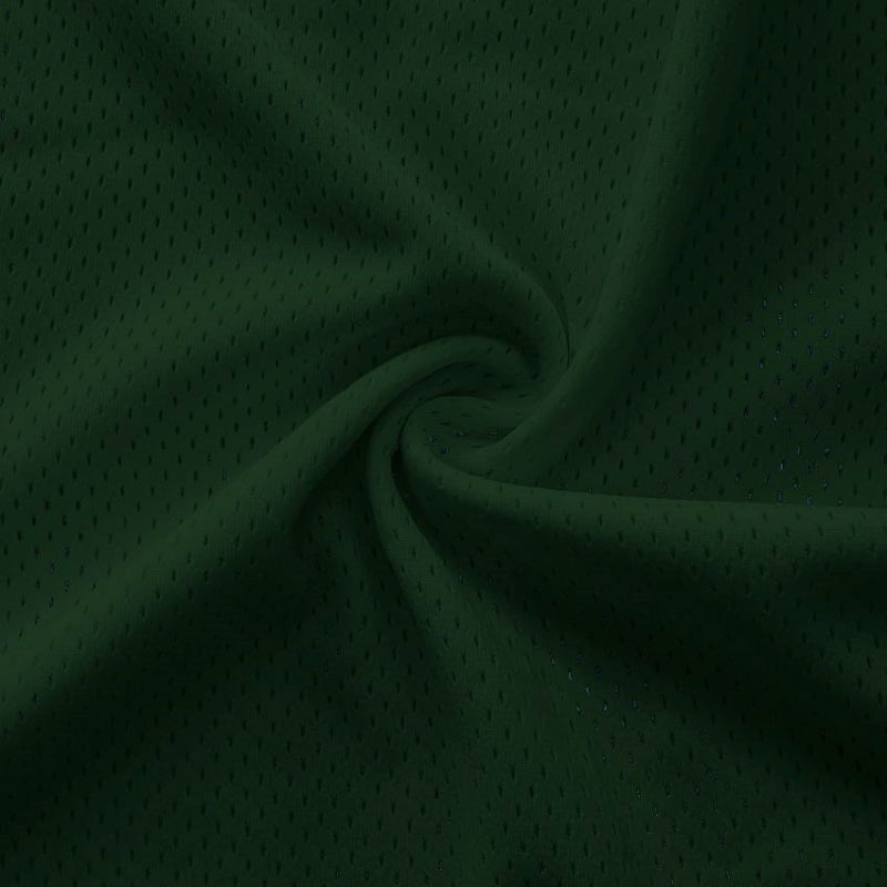Athletic Pro Mesh Jersey fabric in Hunter Green, sold by the yard