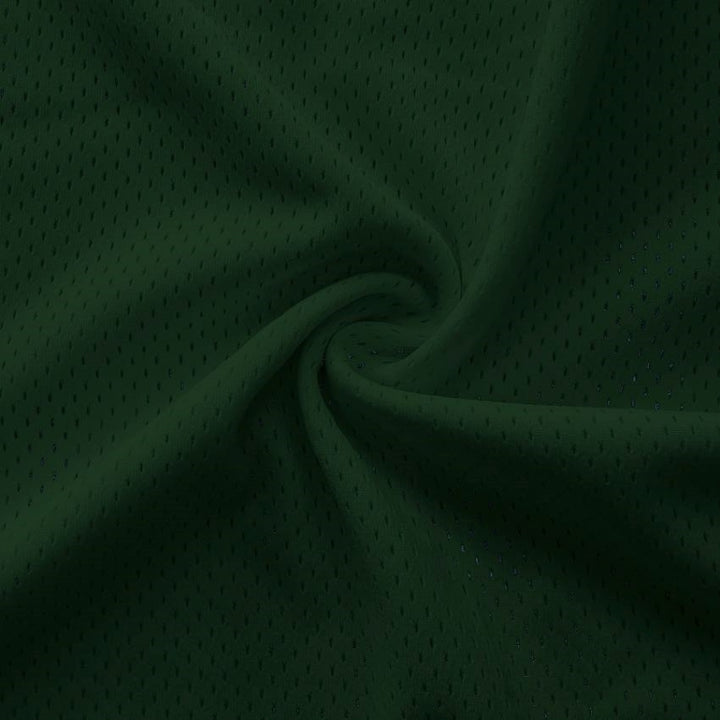 Athletic Pro Mesh Jersey fabric in Hunter Green, sold by the yard