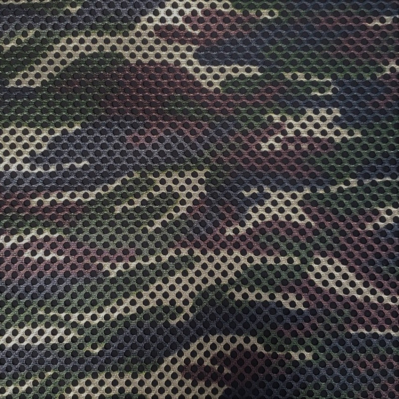 Camouflage King Mesh fabric in Brown Camo, sold by the yard