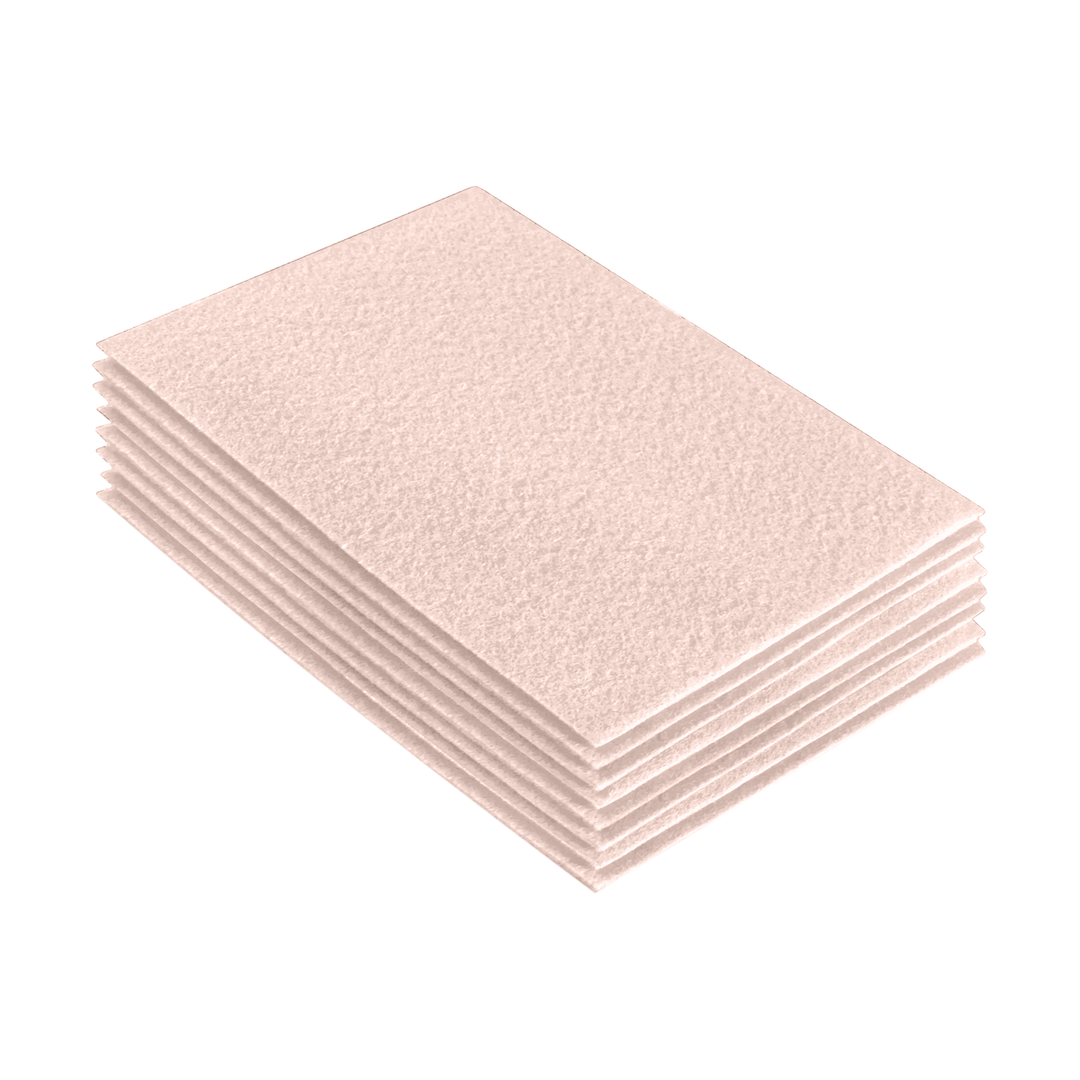 Acrylic Felt 9"X12" Sheet Packs | Ivory - FabricLA.com