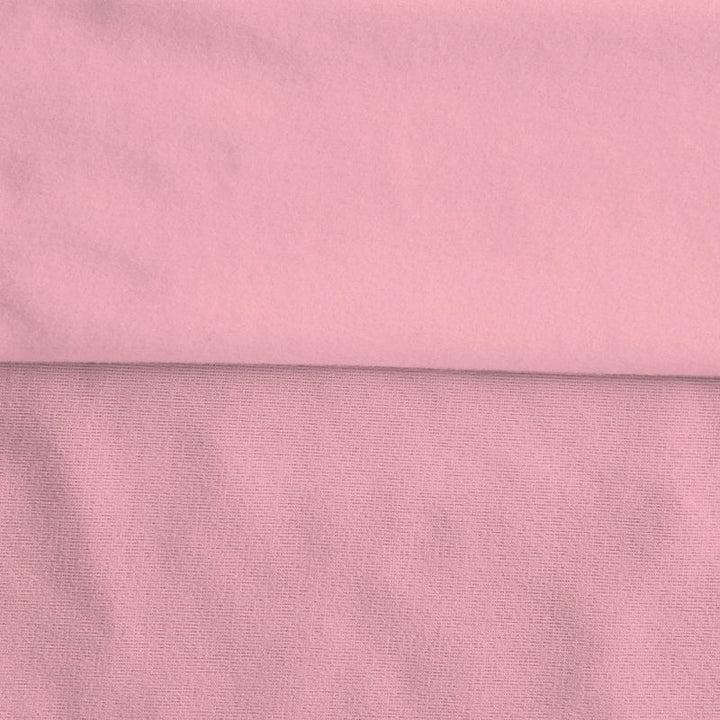 Pink sweatshirt fleece swatch