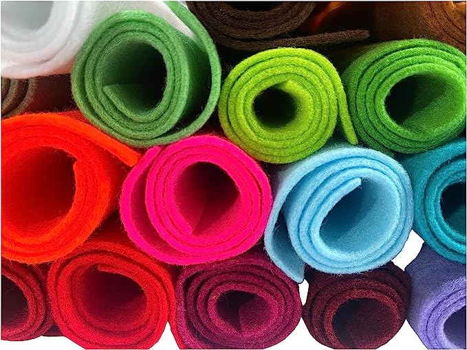FabricLA Craft Felt Rolls 6 Pieces - 12" X 18" Inches Assorted Color Non-Woven Soft Felt Material - Acrylic Felt Roll for DIY Craftwork, Sewing and Patchwork - Autumn Colors - FabricLA.com