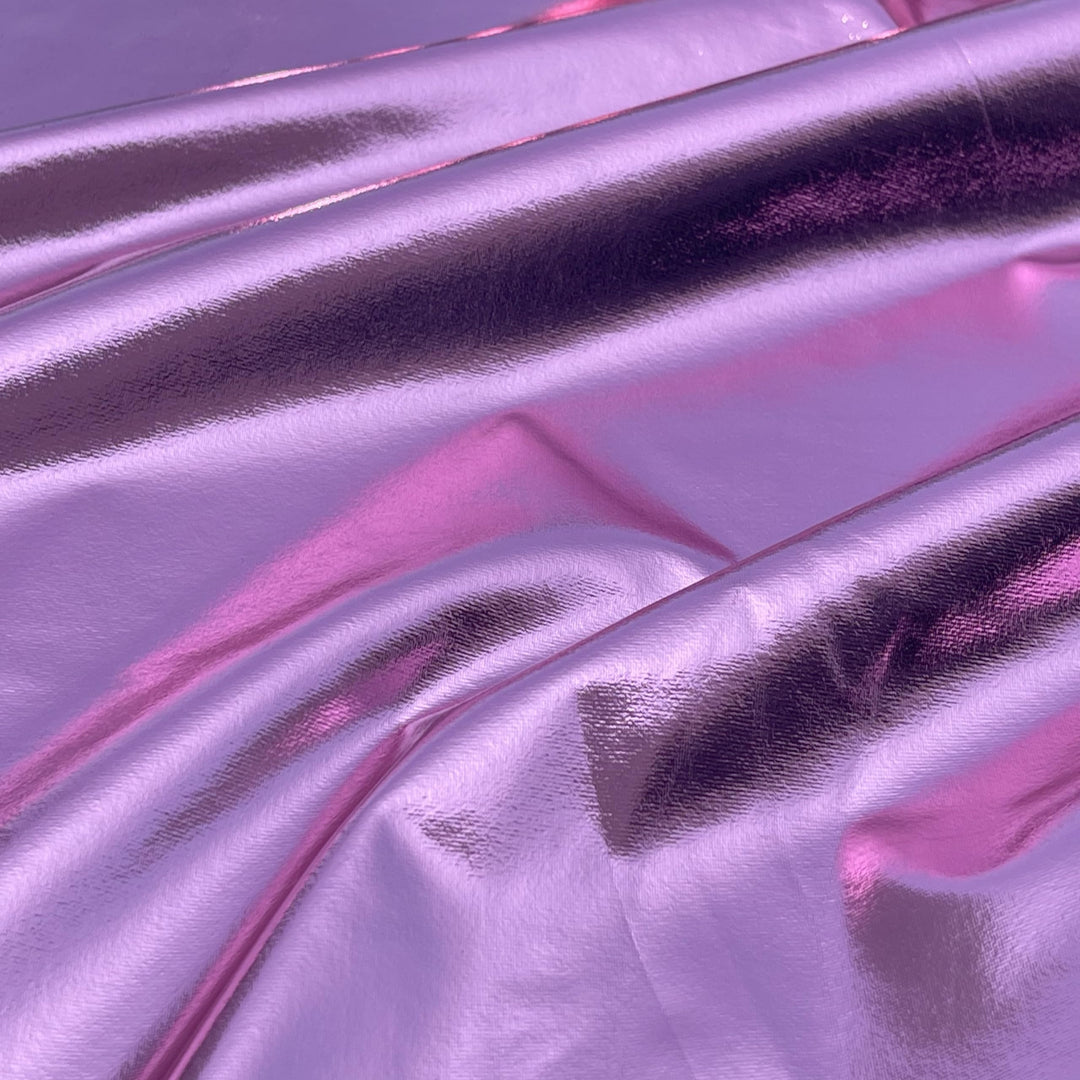 Metallic Foil Lame Spandex Knit Fabric | 4-Way Stretch
