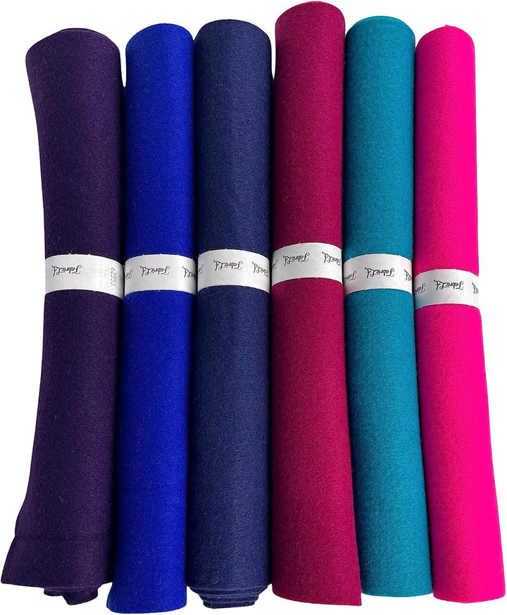 Color Visions 12x18 acrylic craft felt rolls, 6-pack in assorted bright colors