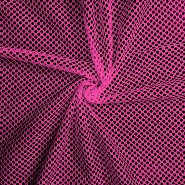 Athletic King Mesh fabric in Neon Pink, sold by the yard