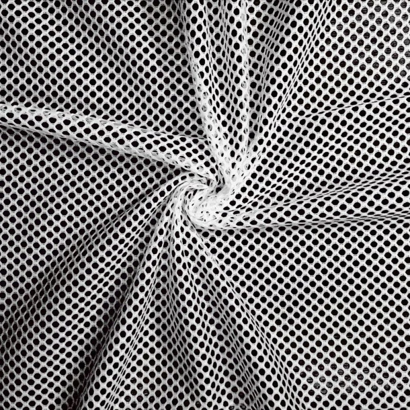 Athletic King Mesh fabric in White, sold by the yard