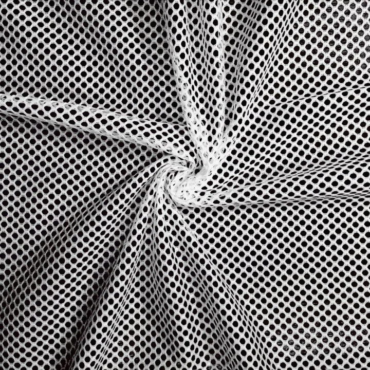 Athletic King Mesh fabric in White, sold by the yard